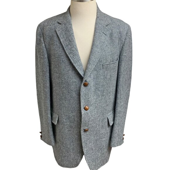 Vintage Givenchy Gentlemen Harris Tweed Union Made Blazer‎ Mens Size 44 - Picture 12 of 12